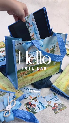 Customizable Kids Birthday Hampers with Hello Tote Bag and Fun Accessories