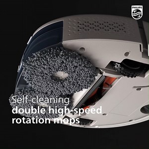 Philips Wet & Dry Robot Vacuum Cleaner​ cleans better than manual mops.​ It tackles different dirt and stains all in one go and self-cleans the mop brushes after in 90 seconds to make it look brand new!​ Available now: https://www.philips.com.sg/c-p/XU6500_82/floor-care-6000-series-of-immersive-auto-wash-robot​ #philipssg #philipshomeliving #philipshomelivingsg #makelifebetter #homewithphilips #robotvacuum #vacuum | Philips Home Living