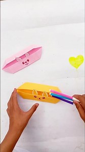 How do Make paper geometry Box | kagaj se geometry Box banane ka tarika DIY ideas #shorts #trending