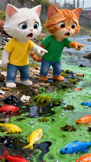 القطط مصدومة! إيه اللي حصل للنهر؟