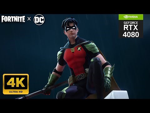 *NEW* Robin Skin 4K Gameplay | FORTNITE x DC