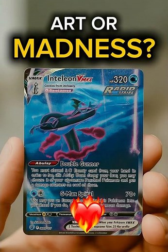 Art or Madness?! 🔥 Inteleon VMAX Pokémon Card Reveal #shorts