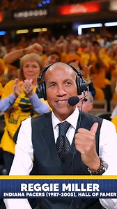 A standing ovation for 31 💙 The Gainbridge Fieldhouse crowd was on its feet when Reggie Miller was recognized 🙌 | Indiana Pacers