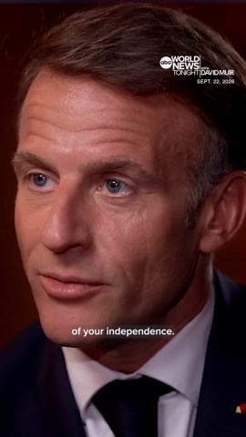 In exclusive with David Muir, Macron shares message to Americans