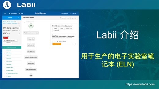 Labii 介绍：用于生产的电子实验室笔记本 (ELN)