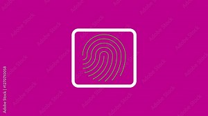 Finger-print Scanning Identification System. Biometric Authorizations and approval.Fingerprint , releasing binary codes, microchip concept and data processing and digital identification. Stock Video