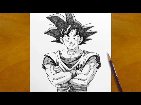 Goku Drawing Tutorial | Base Form Step by Step | Anime Art