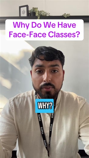 3 Reasons Why Our Lessons Are Face To Face: 1. Interactive & Engaging Helping them stay focused and engaged in our lessons so that they actually remember what they’re taught 2. Tutors helping where the student needs it. Often the biggest help we can give is being present, noticing subtle mistakes which can lead to a huge loss of marks in an exam question if not caught. Seeing the students write notes, draw diagrams and answer questions in real time makes all the difference 3. In person connectio