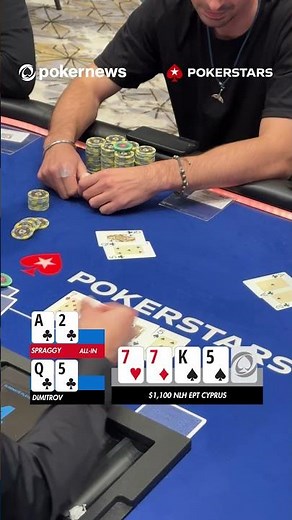 SPRAGGY AT RISK ❌ ALL-IN on his big blind | $1,100 NLH ‪@PokerStars‬