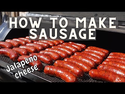 How To Make & Smoke Sausage | Step By Step Jalapeno Cheese Sausage Made With Brisket
