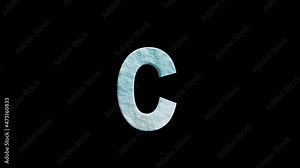 loop animation of English alphabet for children, letters, Alpha channel, Cute Alphabets, Learning ABC cartoon style, A to Z, The animation of all letters, 3d render