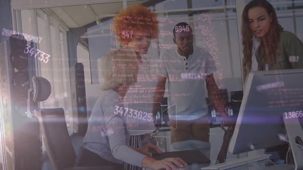 Animation of data processing over diverse business people using computers. Global business and digital interface concept digitally generated video Stock Video Footage - Alamy
