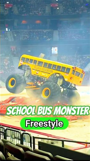 School Bus Monster Truck Freestyle Madness 🚍💥 | Epic Jumps & Car Smashes!”