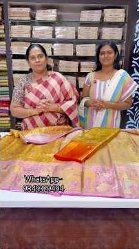 Pure Handloom kanjivaram sarees {To place an order WhatsApp-9849329494}#satyabhama
