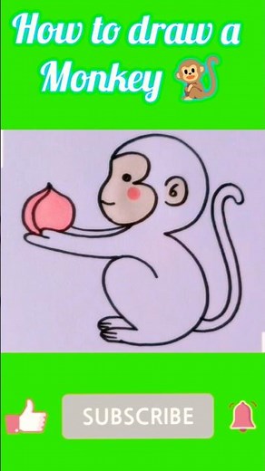 How to draw a monkey l Easy monkey 🐒 drawing ideas