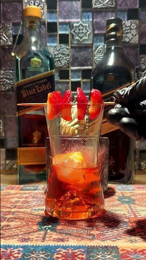 Johnnie Walker Blue Label Strawberry Pour | Luxury Scotch Aesthetic