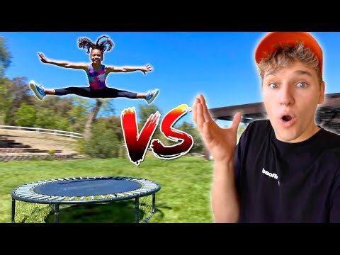 Gymnastics Challenge Against the Best 10-Year-Old Girl Flipper