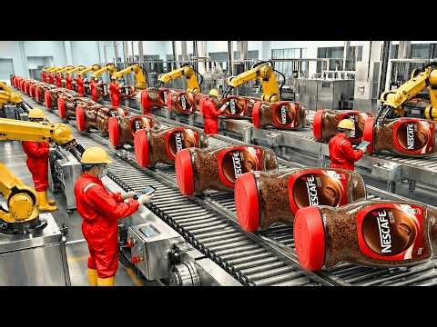 Inside the USA’s Largest Coffee Factory: How Nescafé Canned Coffee Is Made – Millions of Cans Daily