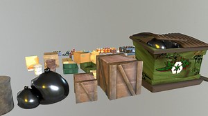 Trash pack - Download Free 3D model by Vlad (@Maniac1)