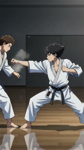 Anime Karate vs Real Life 🥋 #comparison #martialarts #anime