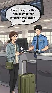 ✈️ First Time Flying from London – Check-In at the Airport #learnenglish #travelenglish