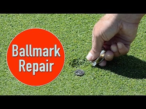 How to Repair a Ballmark on a Golf Green