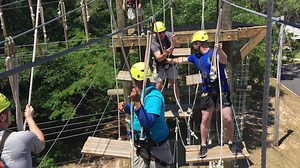 37K views · 1.2K reactions | Fear of heights was not a problem for these Alumni as they used teamwork and communication to tackle the obstacles on this high and low ropes-course in Florida. #Smiles | Wounded Warrior Project | Facebook