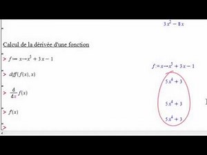 Maple - Calcul d'une dérivée