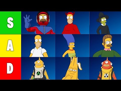 Ranking EVERY Simpsons Fortnite Battle Pass Skin!