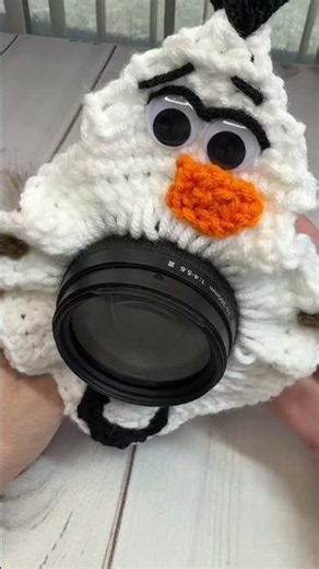 Handmade Crochet Olaf Camera Buddy for Photographers! 🧶💗
