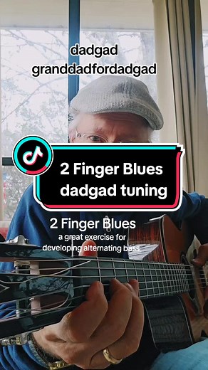 2 Finger Blues - Dadgad Tuning Guitar Lesson