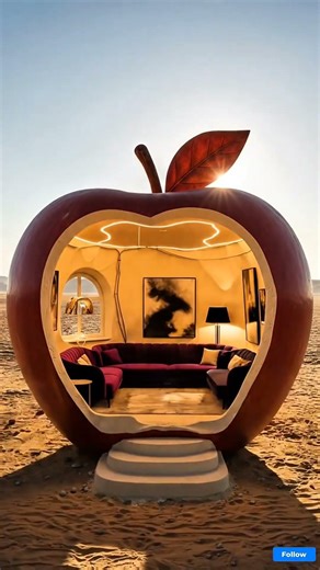 Inside the Giant Apple: Desert Transformation Timelapse ❤️