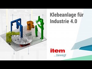Klebeanlage mit Industrieroboter und IO-Link-Sensorik