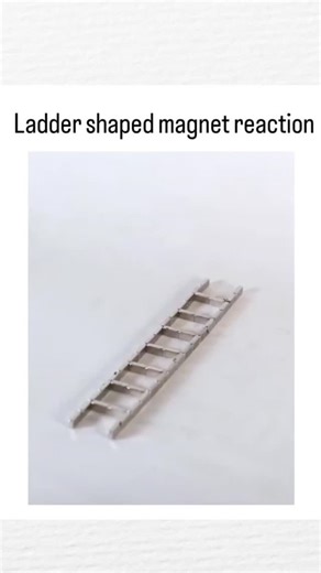 horror hub on Instagram: "The video demonstrates small neodymium bar magnets self-assembling into ladder-like chains through dipole interactions, where opposite poles attract end-to-end while like poles repel to form stable rungs. Posted October 25, 2025, it gained 340,000 views and 1,947 likes rapidly, originating from similar TikTok trends like "Innovative Ladder Shaped Magnet Reaction" that popularized the trick. Replies in Indonesian reflect viewer surprise at the fluid motion and safety of