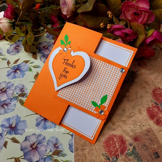 Diy handmade paper card //How to make a most easy & cute diy card...🌷🌷 #Paper #virals #crafts #papercraft #highlightseveryone #worldwide #superclay #artist #Crafts #Card #unique #crafter #diycrafts #toy #video #beginner #viralvideo #highlights #love #hobby #craft #handmade #handcrafted #culture #creative #simple #world #Beginner #viral #Everyone | Secret Girl's Craft World