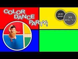 ULTIMATE Kids' Color Dance Party Game - 30 minutes - VERY EASY (Movement Mat, Color Learning)