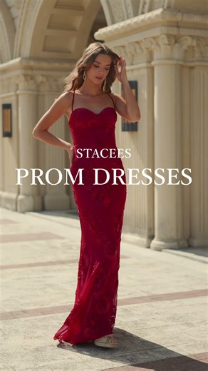 Stacees Fitted Floral Jacquard Prom Dress S9114p with Strap Open Lace-Up Back #dress #fashion #prom