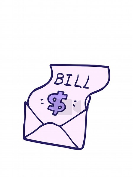 stretching up animation of cartoon doodle debt bill Stock Video Footage - Alamy