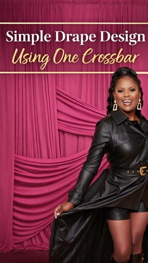 Simple Backdrop Drape Design using One Crossbar