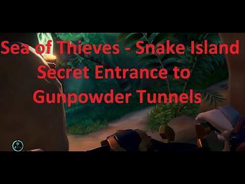 Secret entrance to Gunpowder Tunnels : Snake Island Riddle Location (Sea of Thieves)