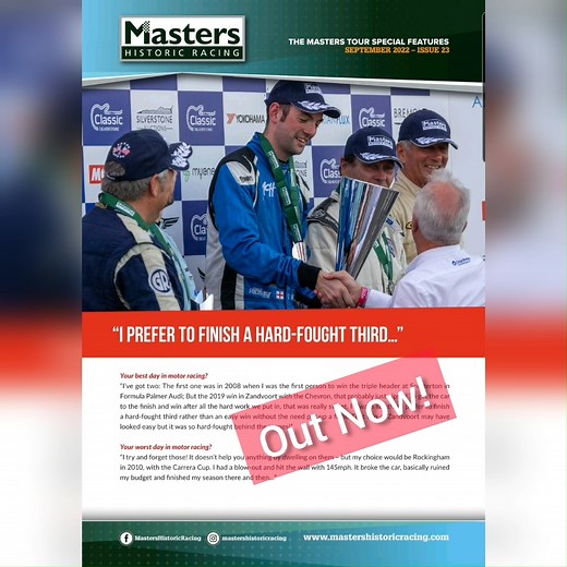 1K views · 17 reactions | ☕ Enjoy a #motorsport driver story featuring Masters Driver Tom Bradshaw! With his bright red Chevron B19, Tom is a multiple winner and front-runner in the Masters Sports Car Legends race series! Read the September 2022, Issue 23 here: https://bit.ly/MastersSpecialSept2022 | Masters Historic Racing | Facebook