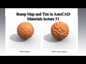 Bump Map and Tint in AutoCAD Materials lecture 51