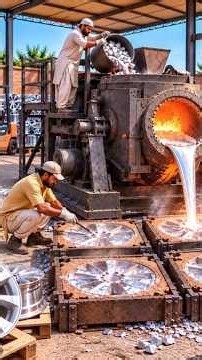 Amazing Car Rim Manufacturing Process | How Car Rims Are Made in a Local Factory