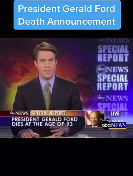 Gerald Ford's Death Announcement and Its Implications
