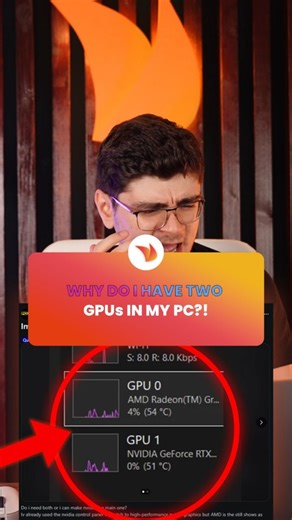 viverro on Instagram: "We saw a funny post on Reddit today—someone was shocked because their PC showed two GPUs in Task Manager. Here’s the catch: it was a laptop. On laptops, this is totally normal. GPU 0 is the integrated graphics built into the CPU (iGPU), while the second GPU is the dedicated NVIDIA card. Your laptop switches between them depending on the workload—light tasks use the iGPU to save power, and heavy games or rendering will trigger the dedicated GPU. Hope this clears it up! . . 