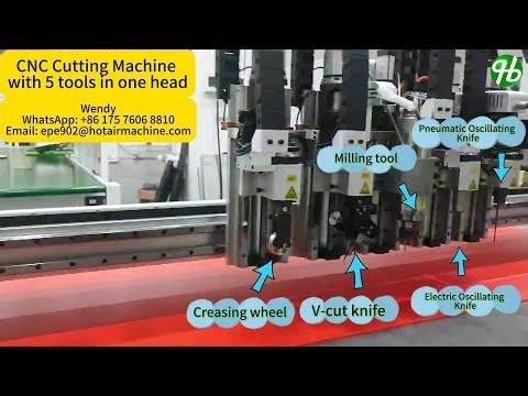 CNC Cutting Machine that Mills, Creases, V-cuts, and Oscillates - All in One Head
