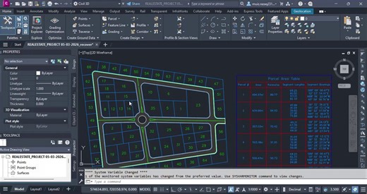I made this Parcel layout design in civil 3D few days ago but for whatever I’m trying to create i always I integrate them into GIS, I don’t want anything to lose spatial concepts.