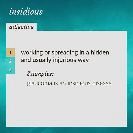 Insidious | meaning of Insidious