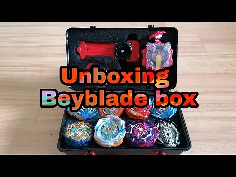 Unboxing Beyblade burst set box + battles