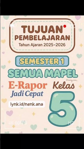 Tujuan Pembelajaran Kelas 5 Semester 1 | E-Rapor Jadi Lebih Cepat